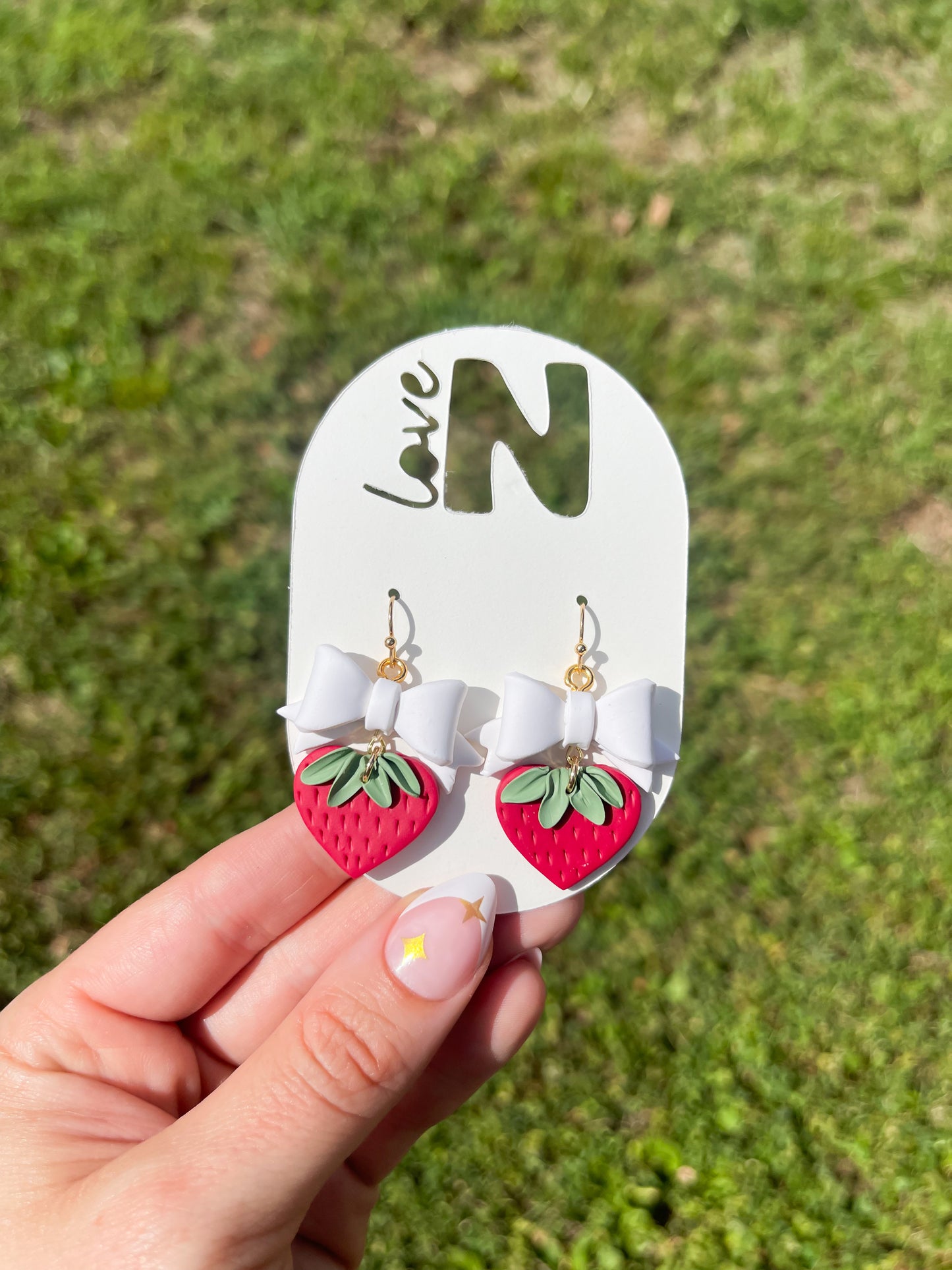 Strawberry Charm Bows