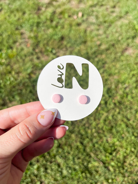 Mini Pink Round Studs