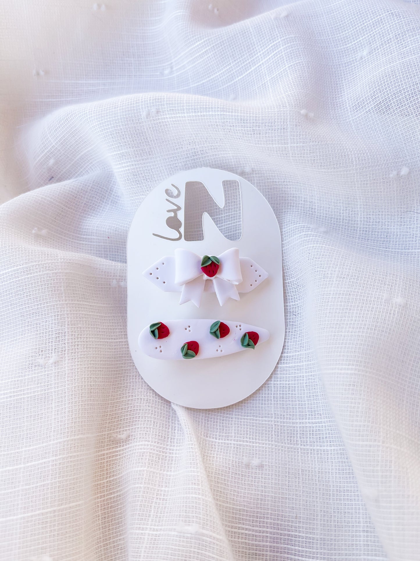 Strawberry Hair Clip Set