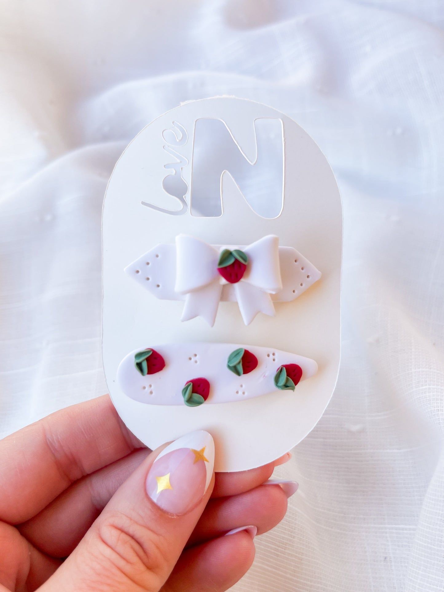 Strawberry Hair Clip Set