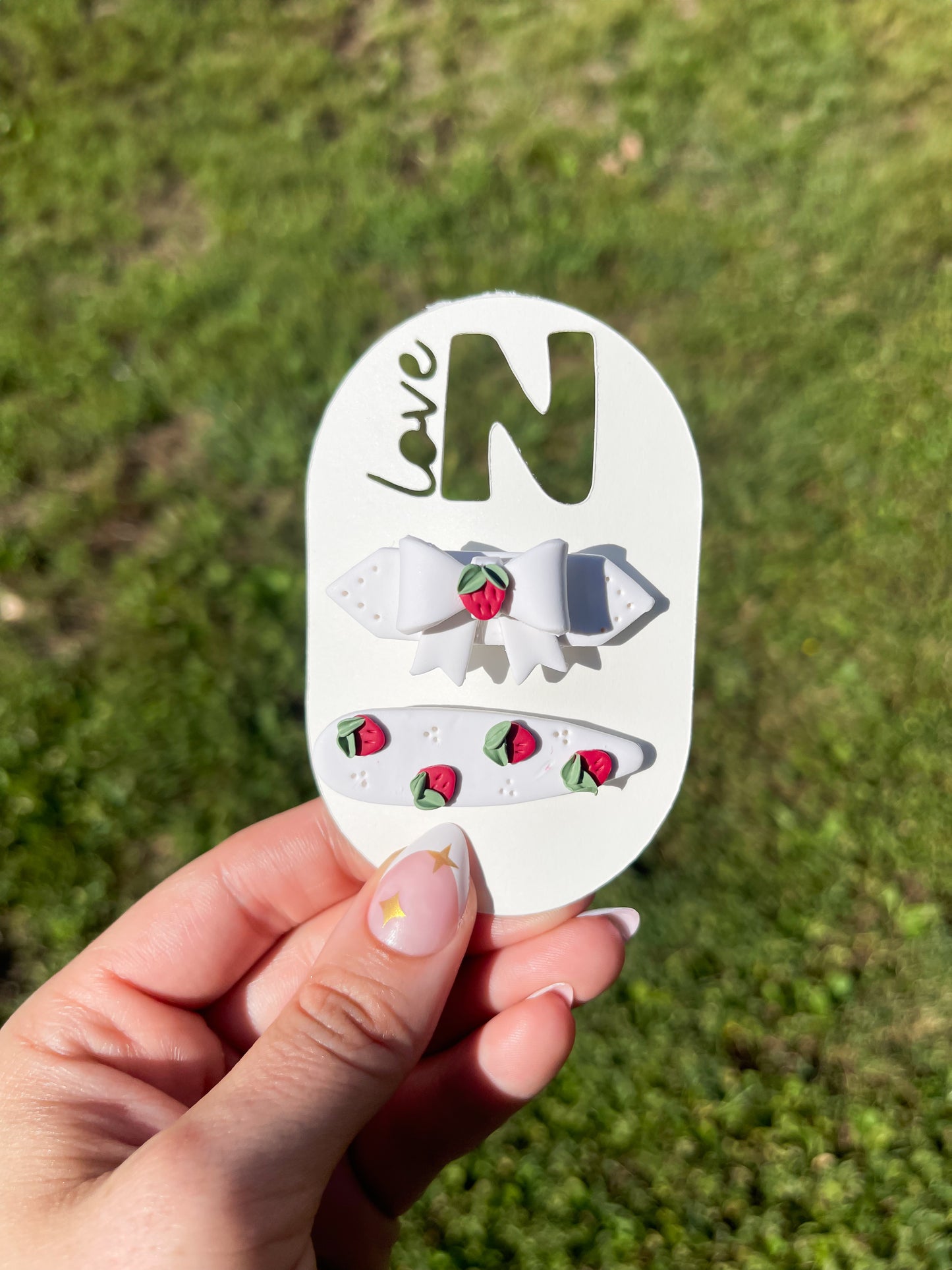 Strawberry Hair Clip Set