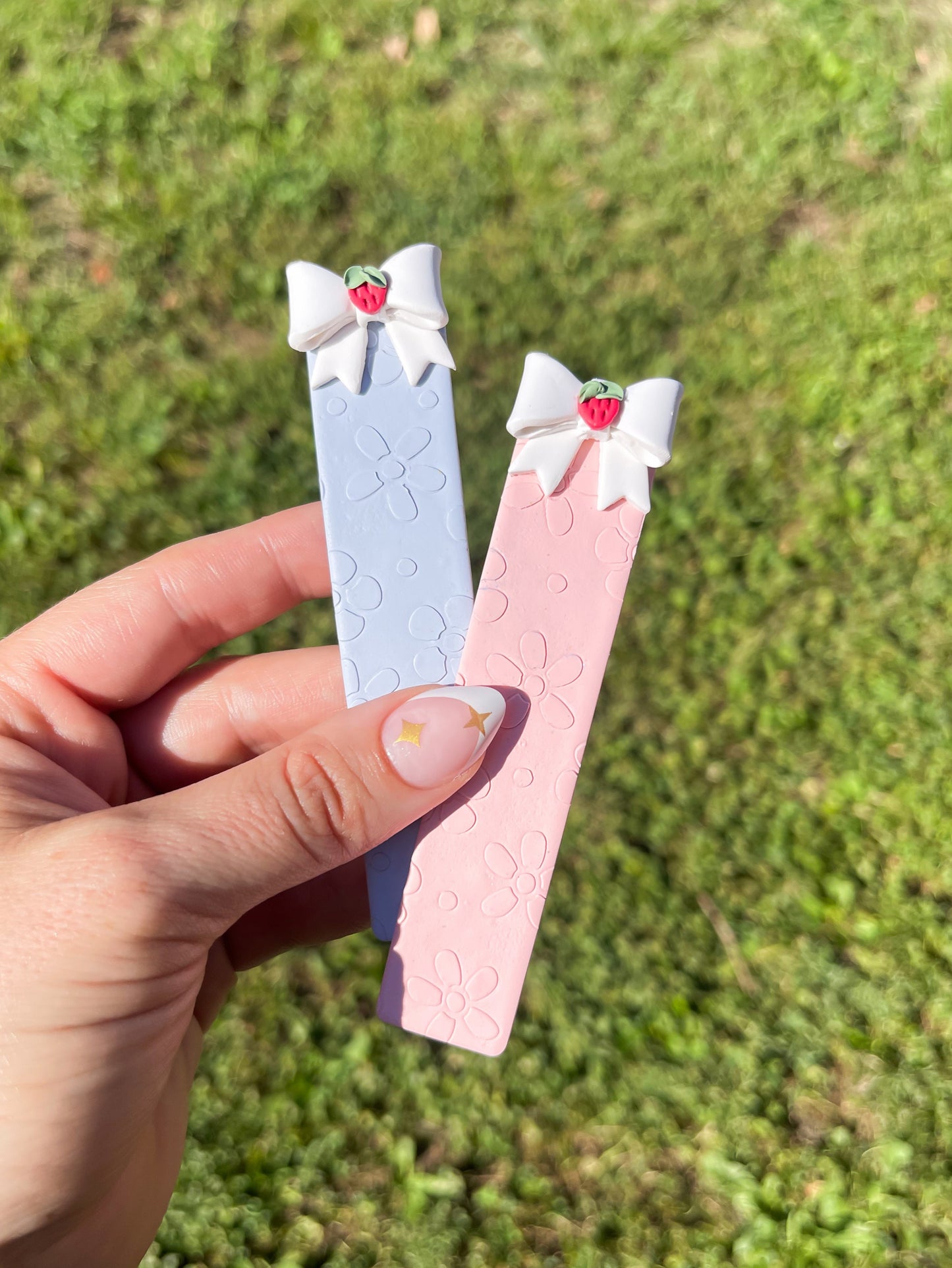 Strawberry Bow Bookmarks