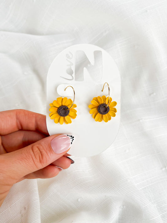 Large Sunflower Hoops