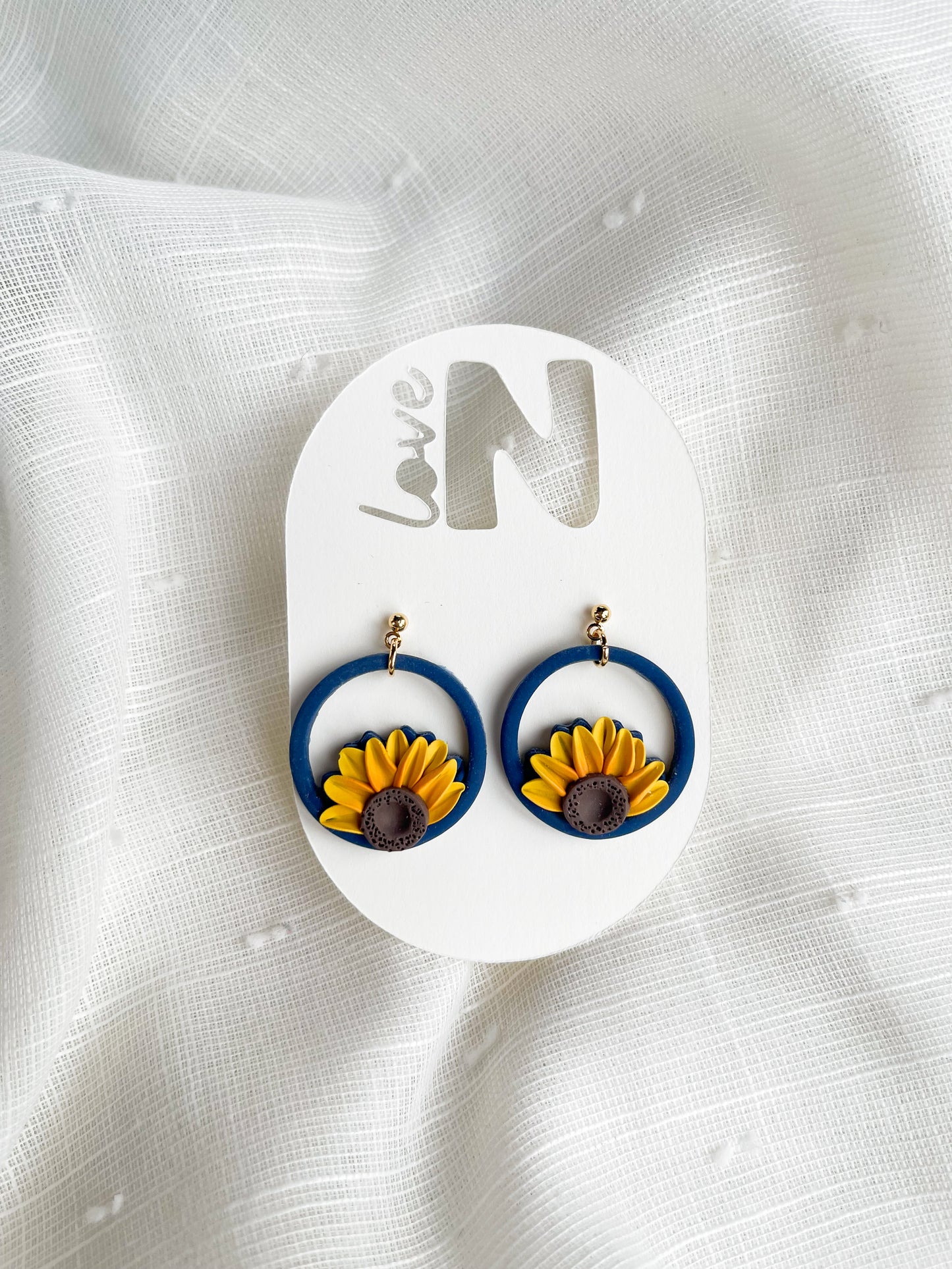 Sunflower Circle Dangles