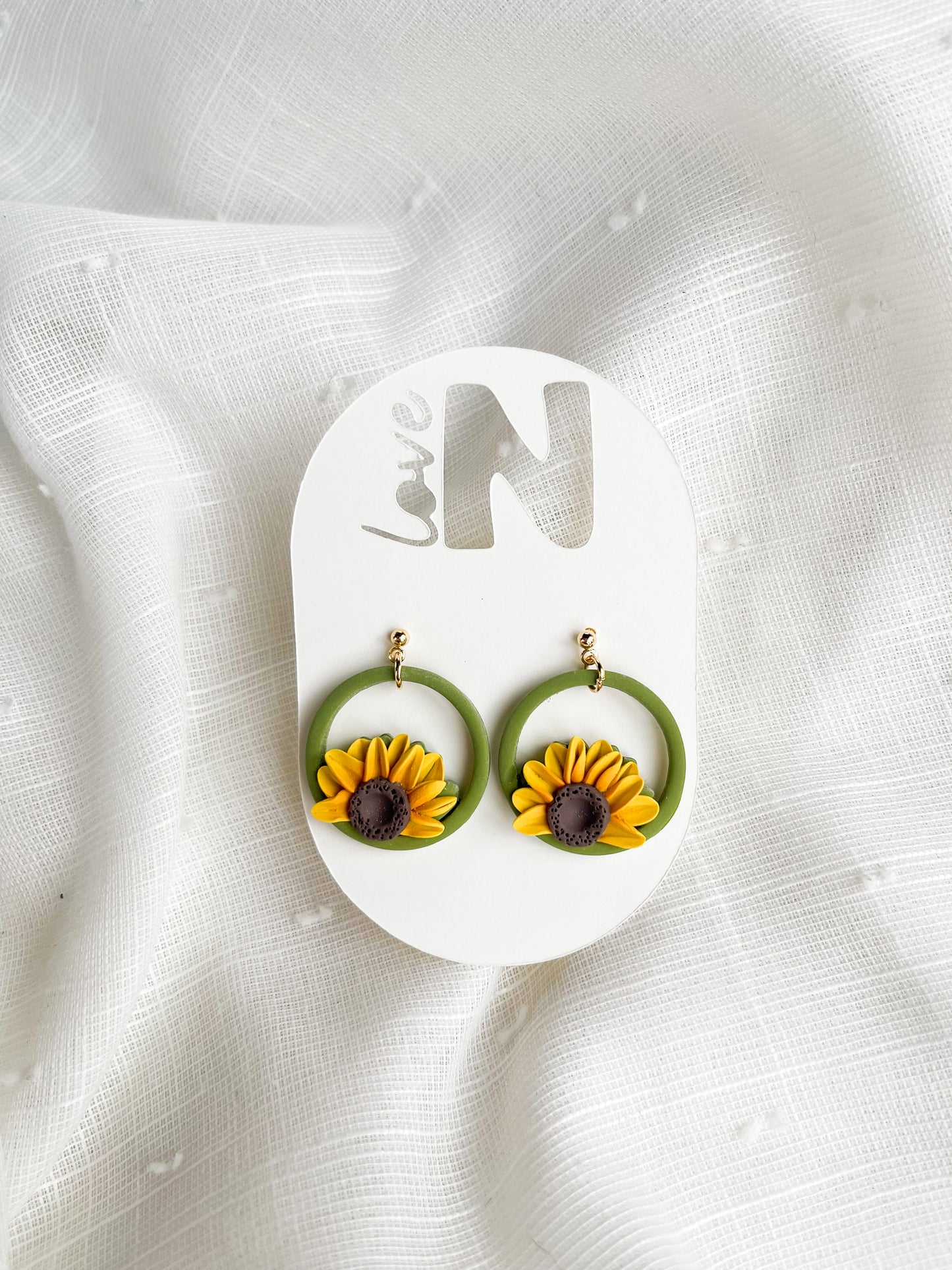 Sunflower Circle Dangles