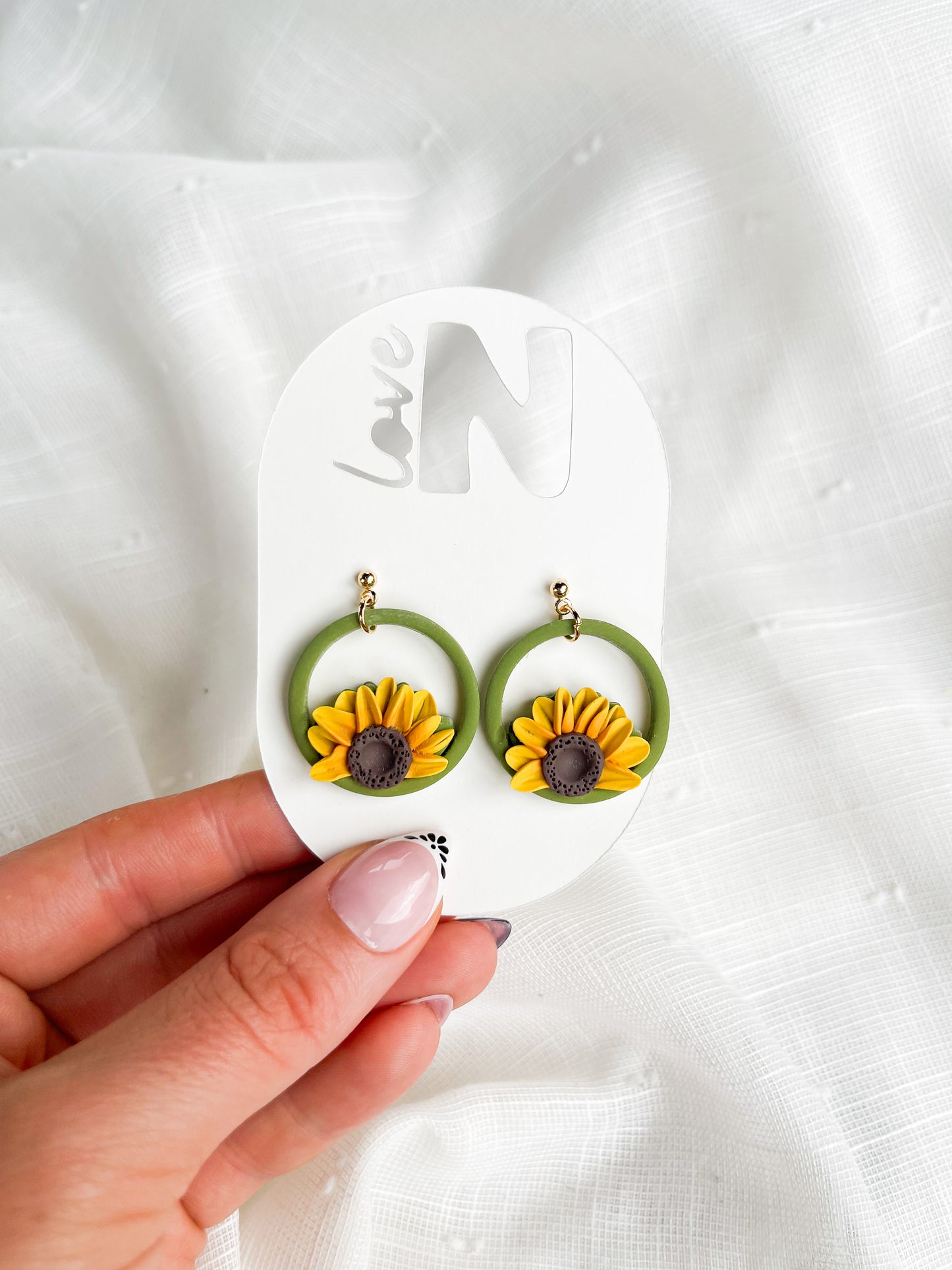 Sunflower Circle Dangles