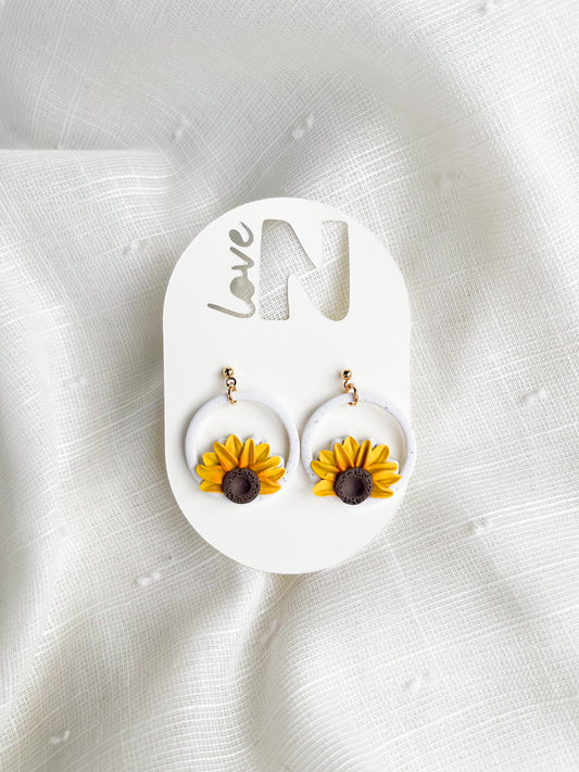 Sunflower Circle Dangles