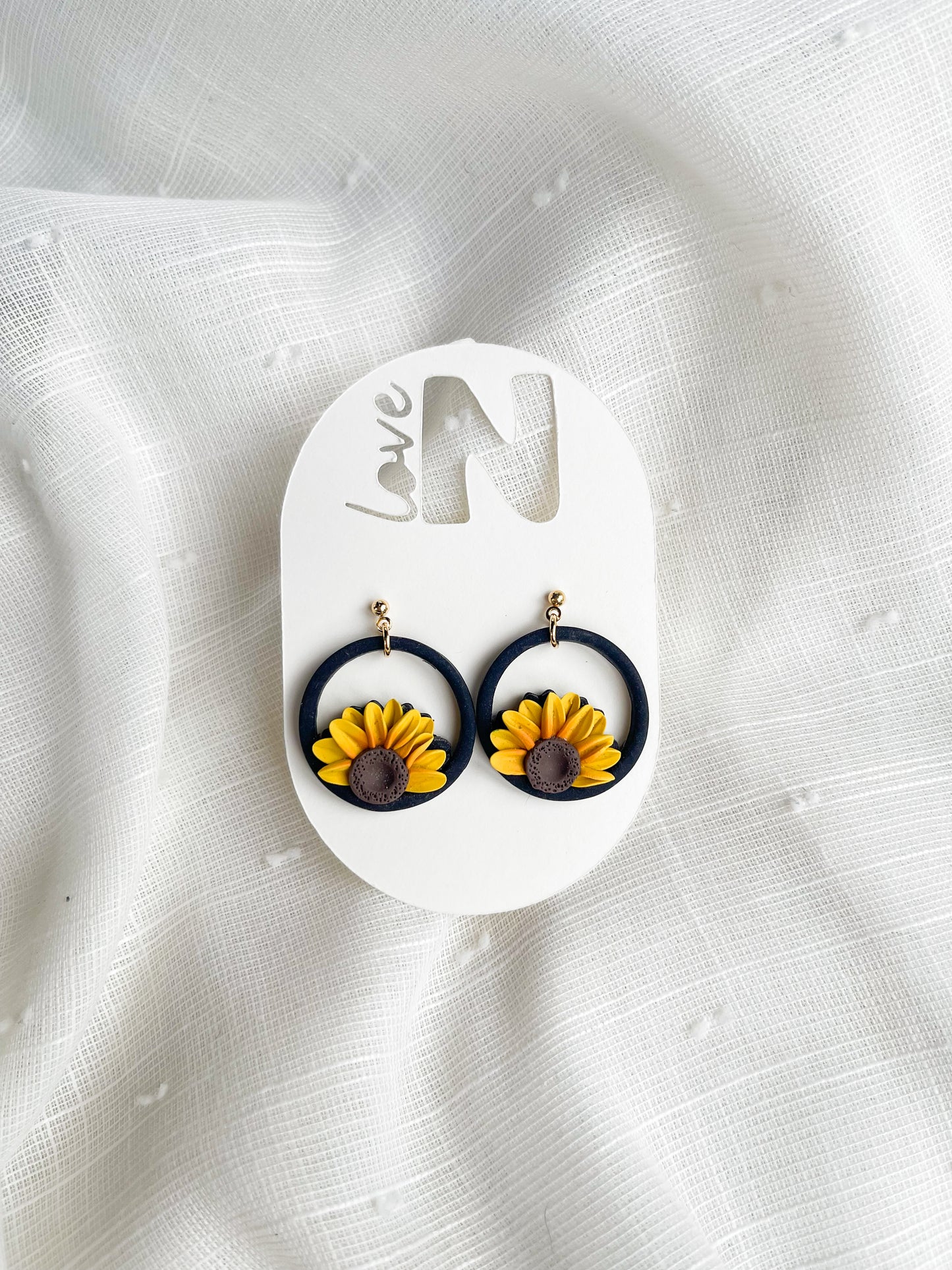 Sunflower Circle Dangles