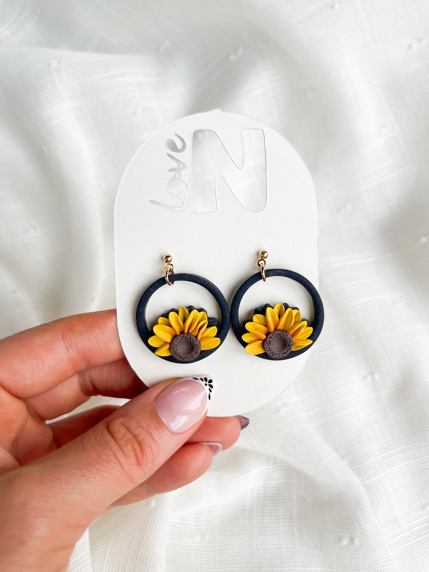 Sunflower Circle Dangles