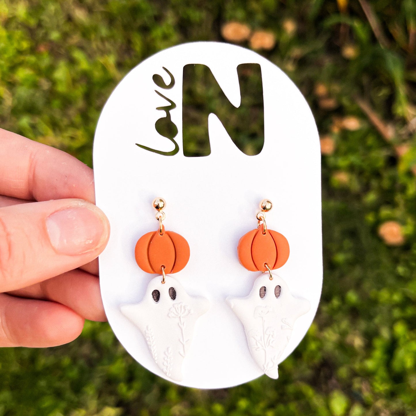 Pumpkin Charm Floral Ghosties