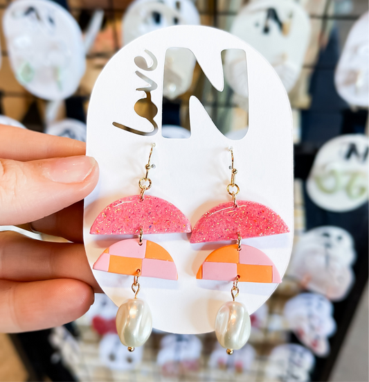 Pink HallowCute Boho Dangles