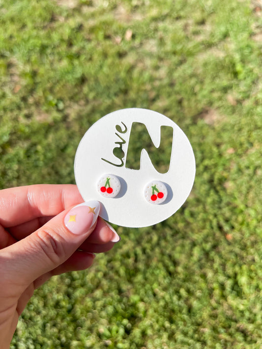 Cutie Cherry Studs