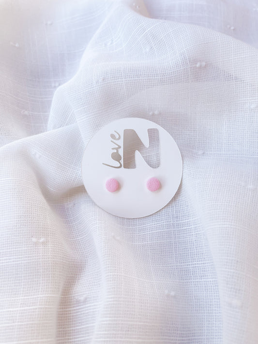 Mini Pink Round Studs