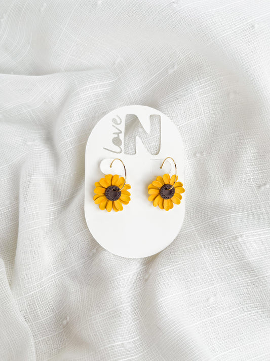 Large Sunflower Hoops