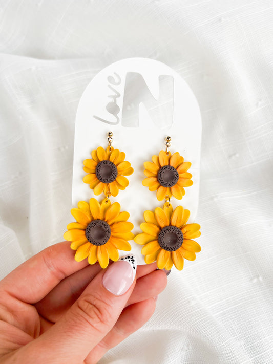Stacked Sunflower Dangles