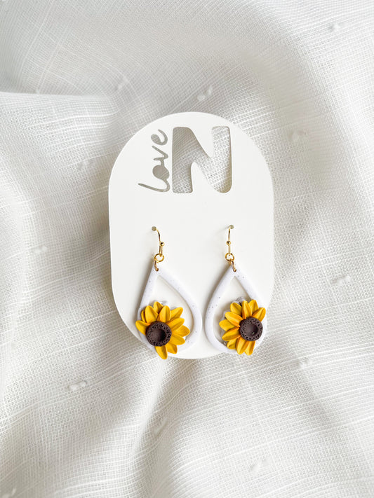 Sunflower Teardrop Dangles
