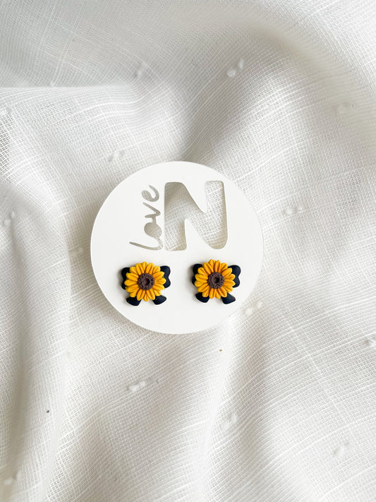 Sunflower Bow Studs