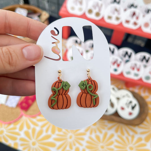Double Stacked Pumpkin Dangles