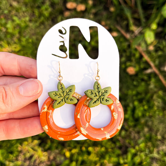 Statement Pumpkin Dangles
