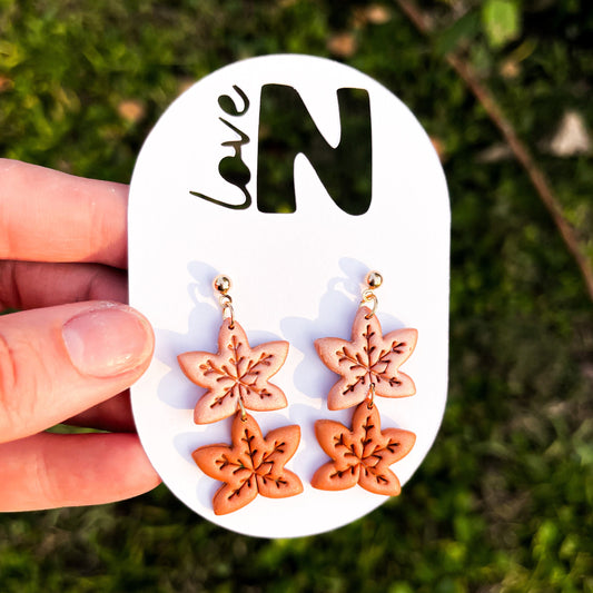Stacked Maple Leaf Dangles