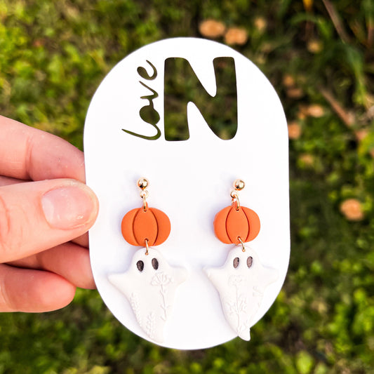 Pumpkin Charm Floral Ghosties