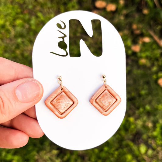 Copper Cinnamon Swirl Dangles