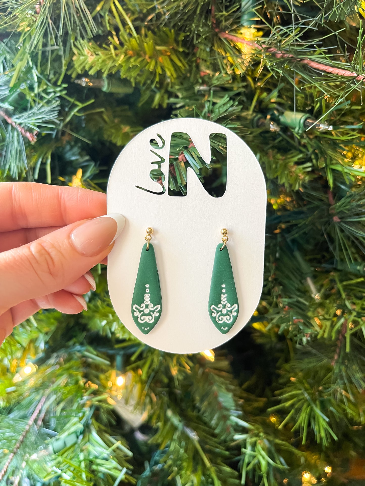 Elegant Christmas Drop Dangles