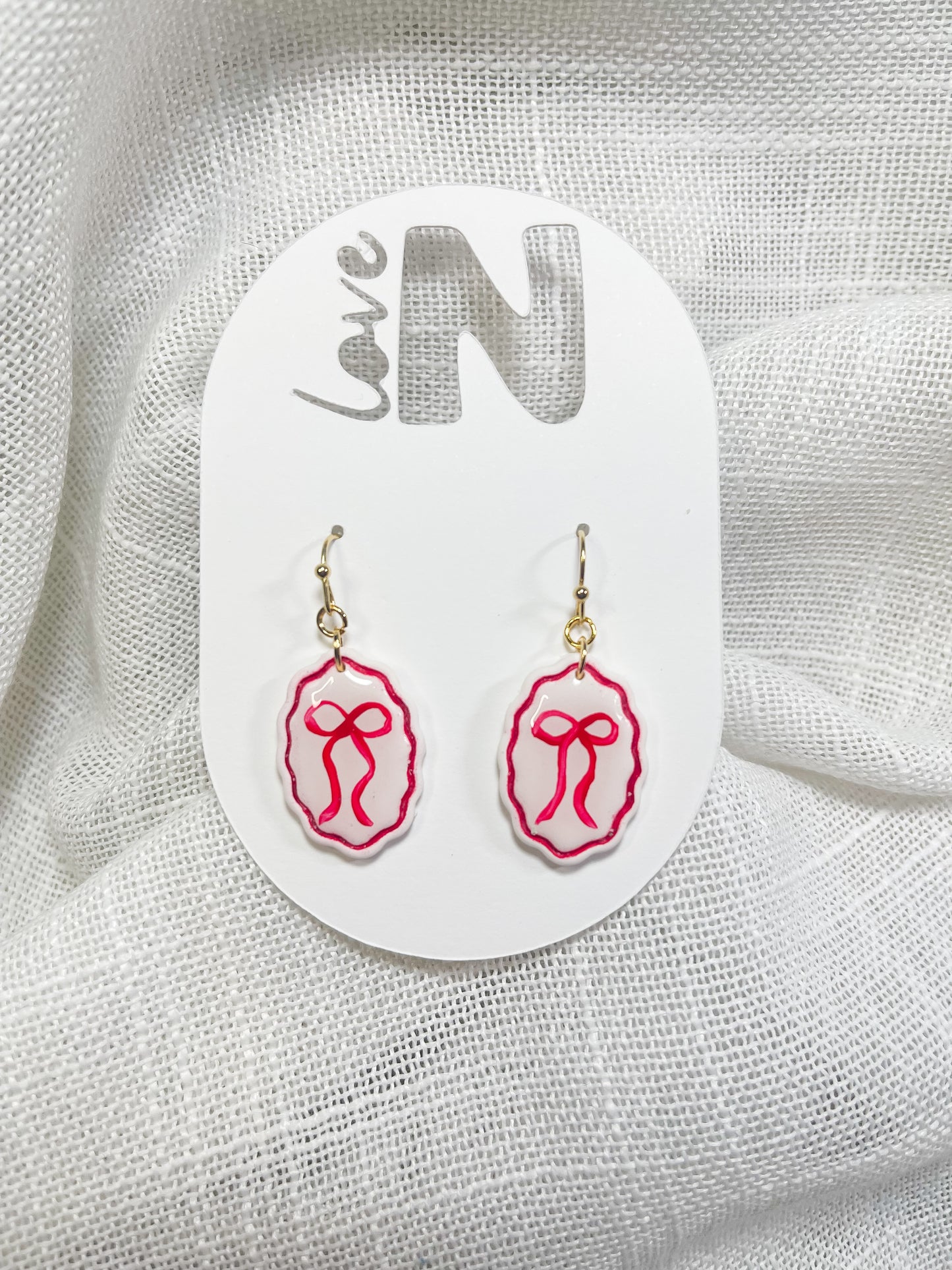 Pretty Christmas Bow Dangles