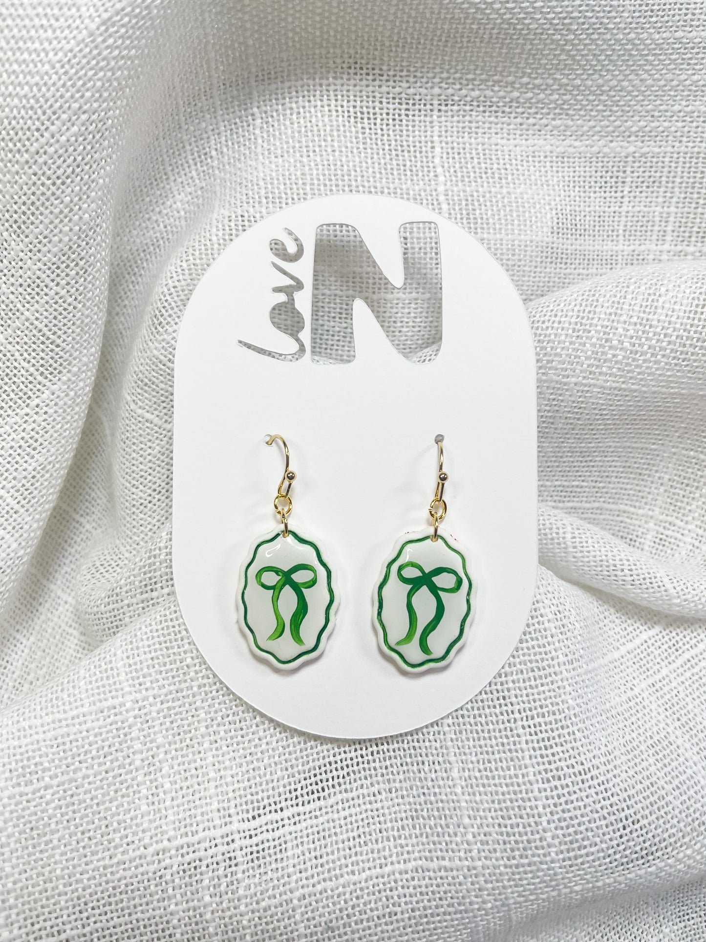 Pretty Christmas Bow Dangles