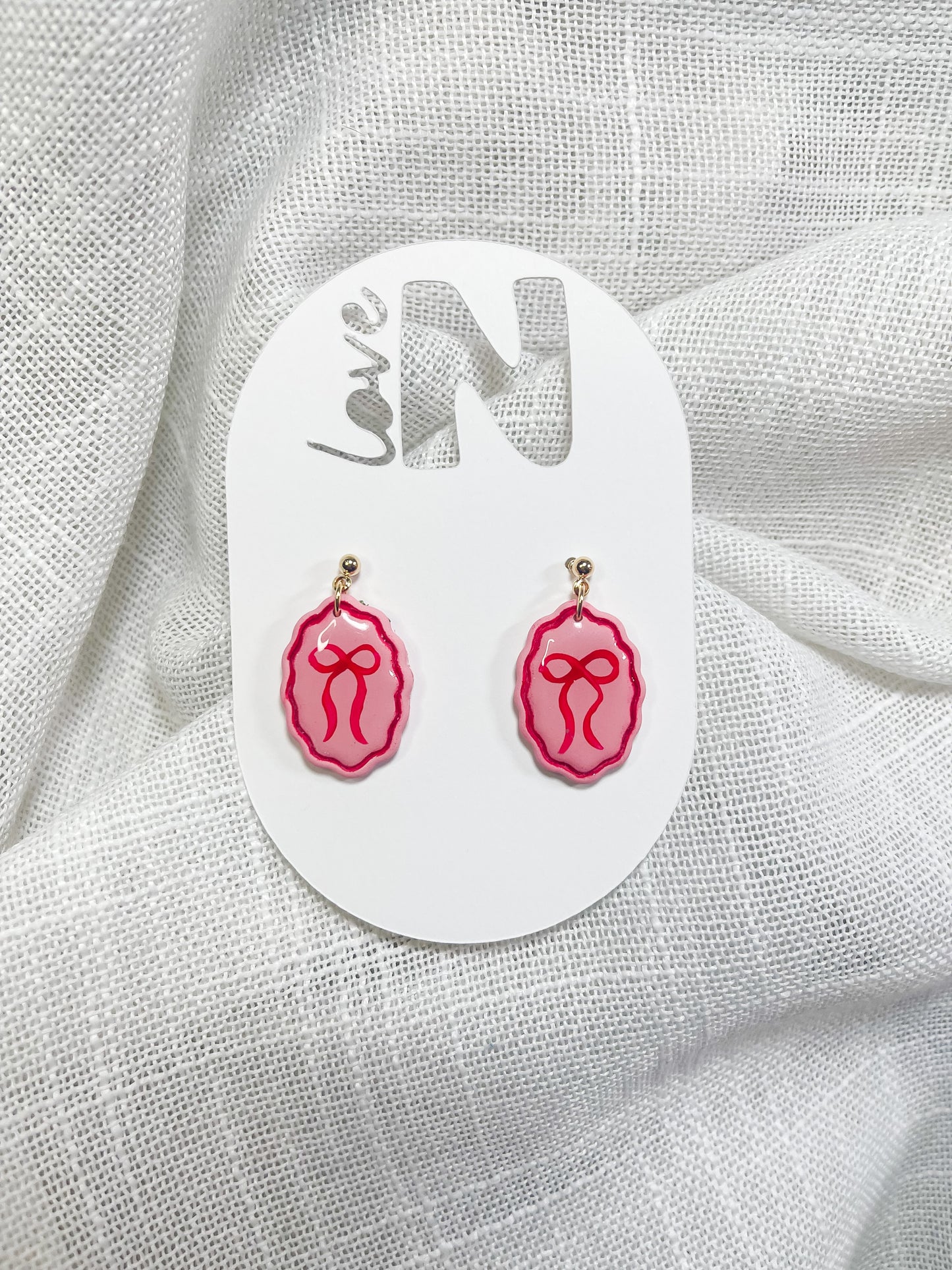 Pretty Christmas Bow Dangles