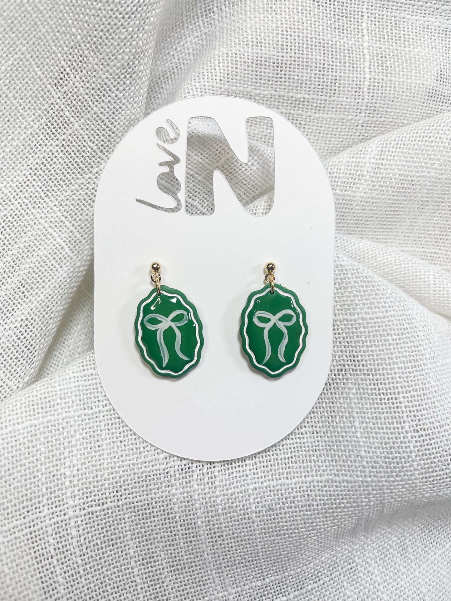 Pretty Christmas Bow Dangles