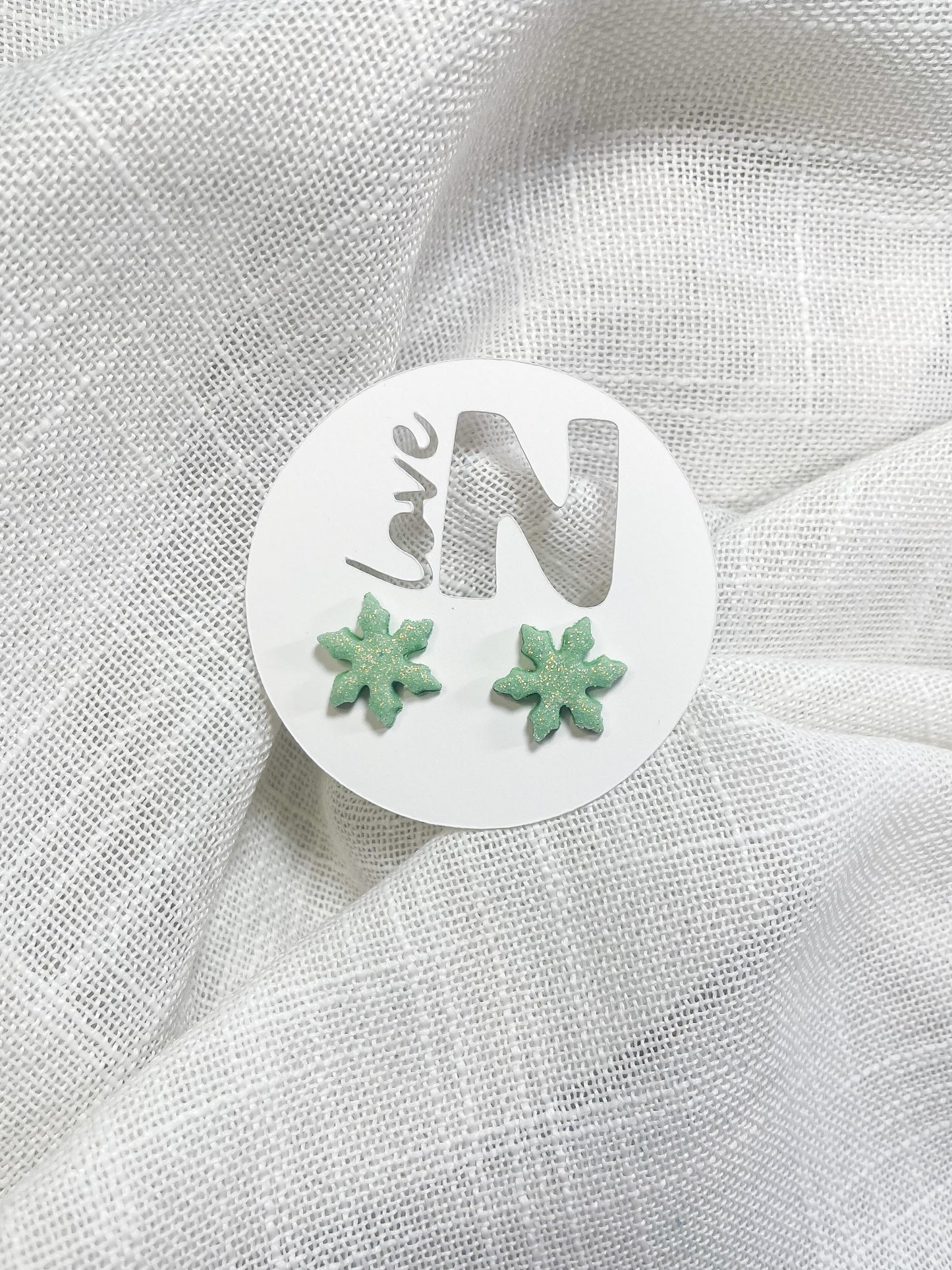 Shimmer Snowflake Studs