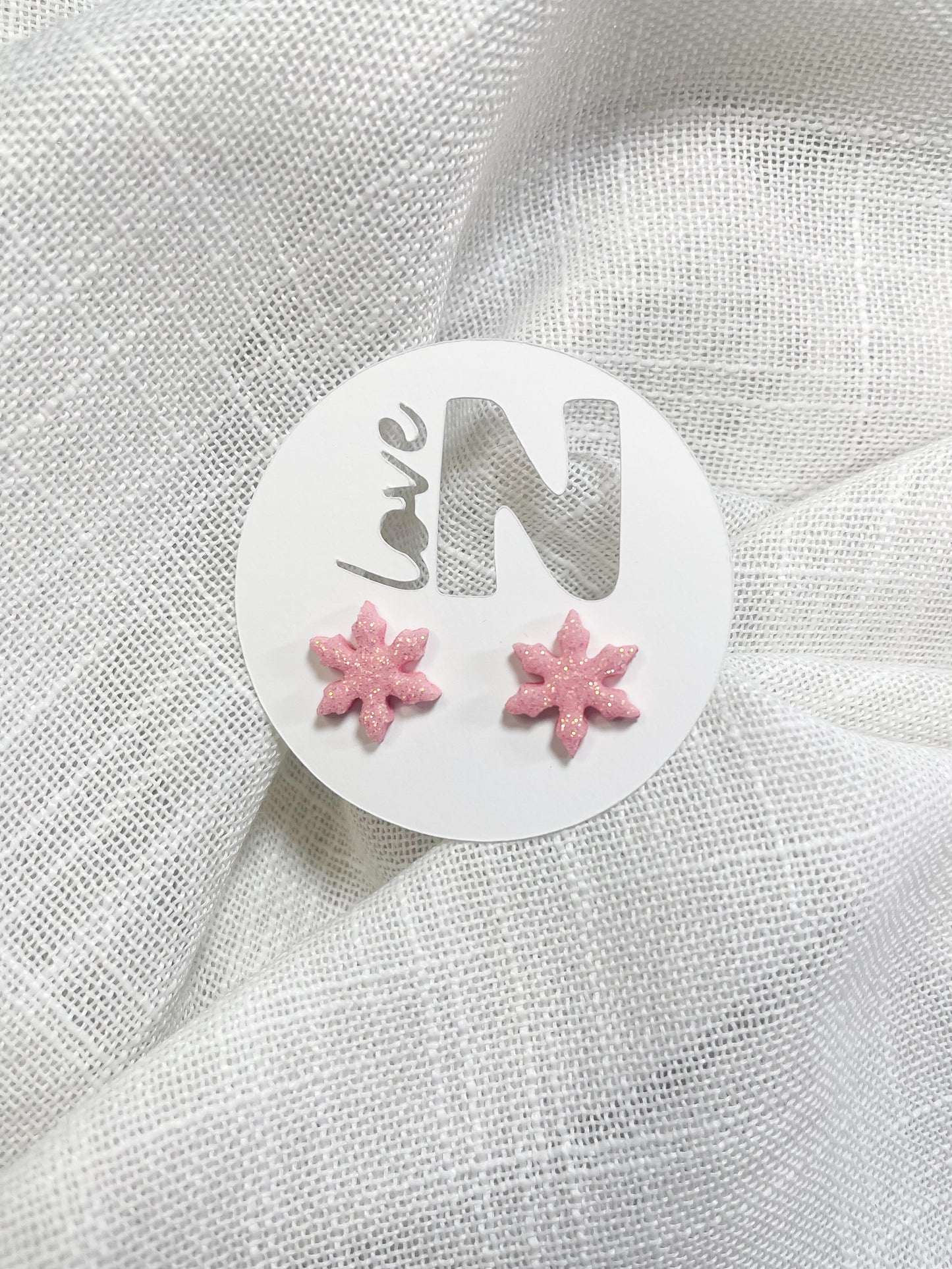 Shimmer Snowflake Studs