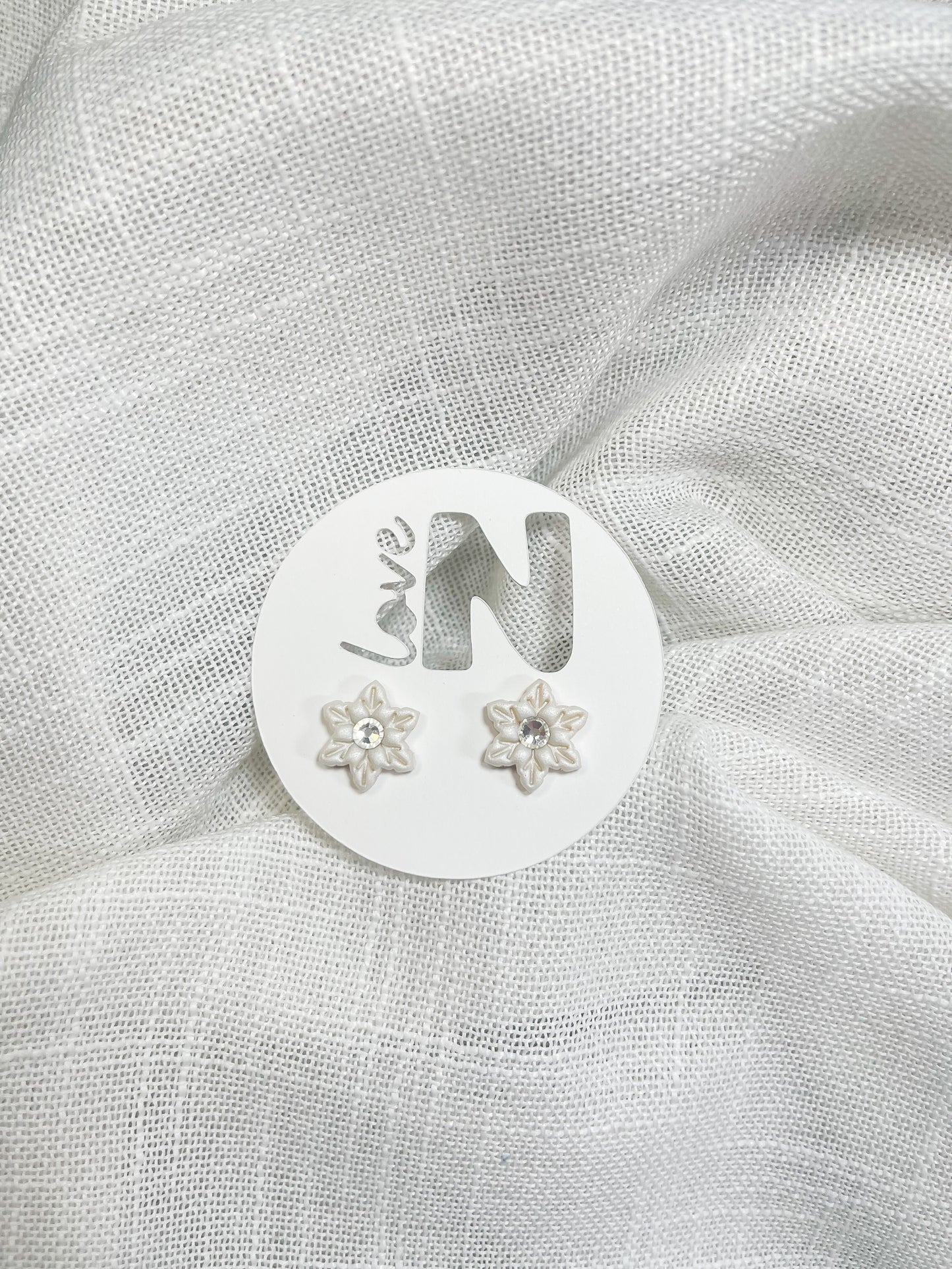 Sparkle Snowflake Statement Studs