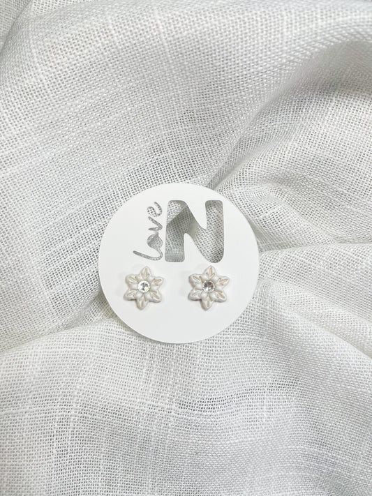 Sparkle Snowflake Statement Studs
