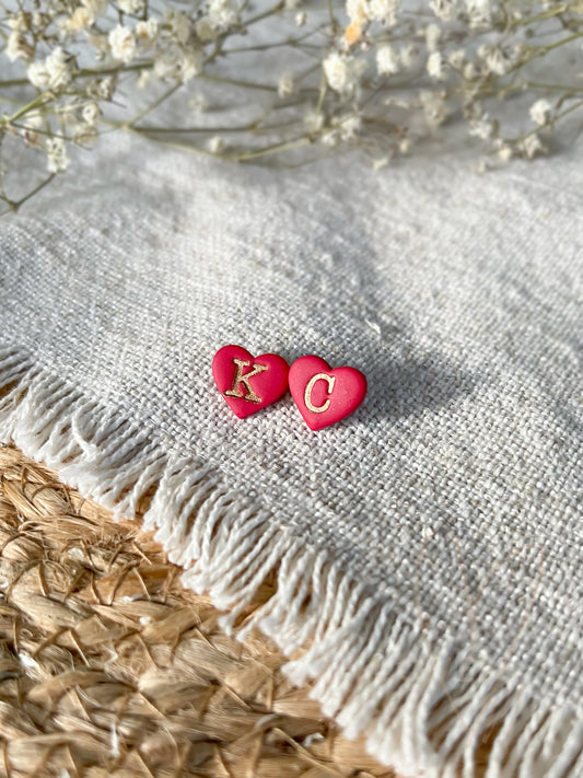 KC Football - Mini KC Heart Studs