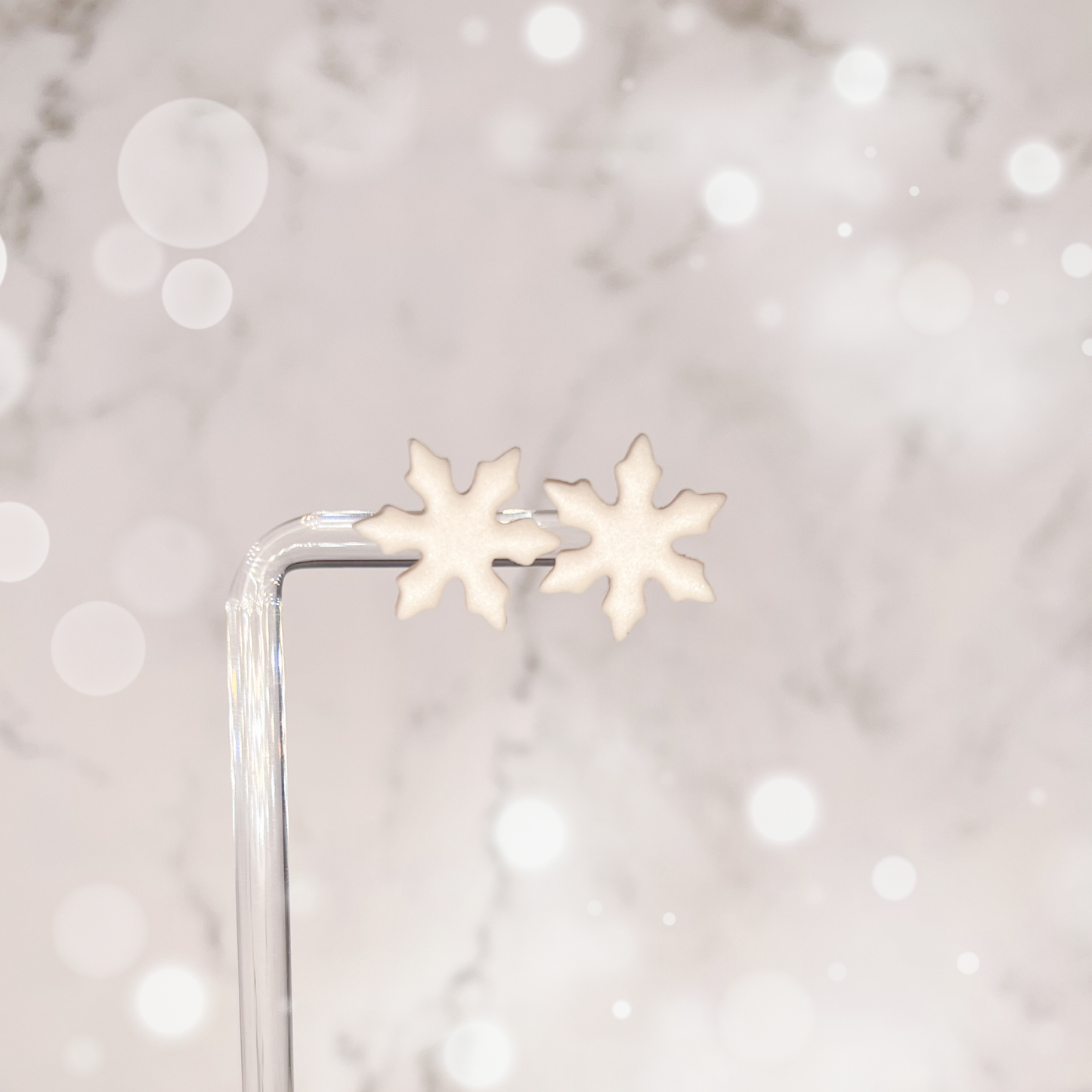 Pearly Snowflake Studs